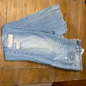 Kancan high waisted button fly flare jeans